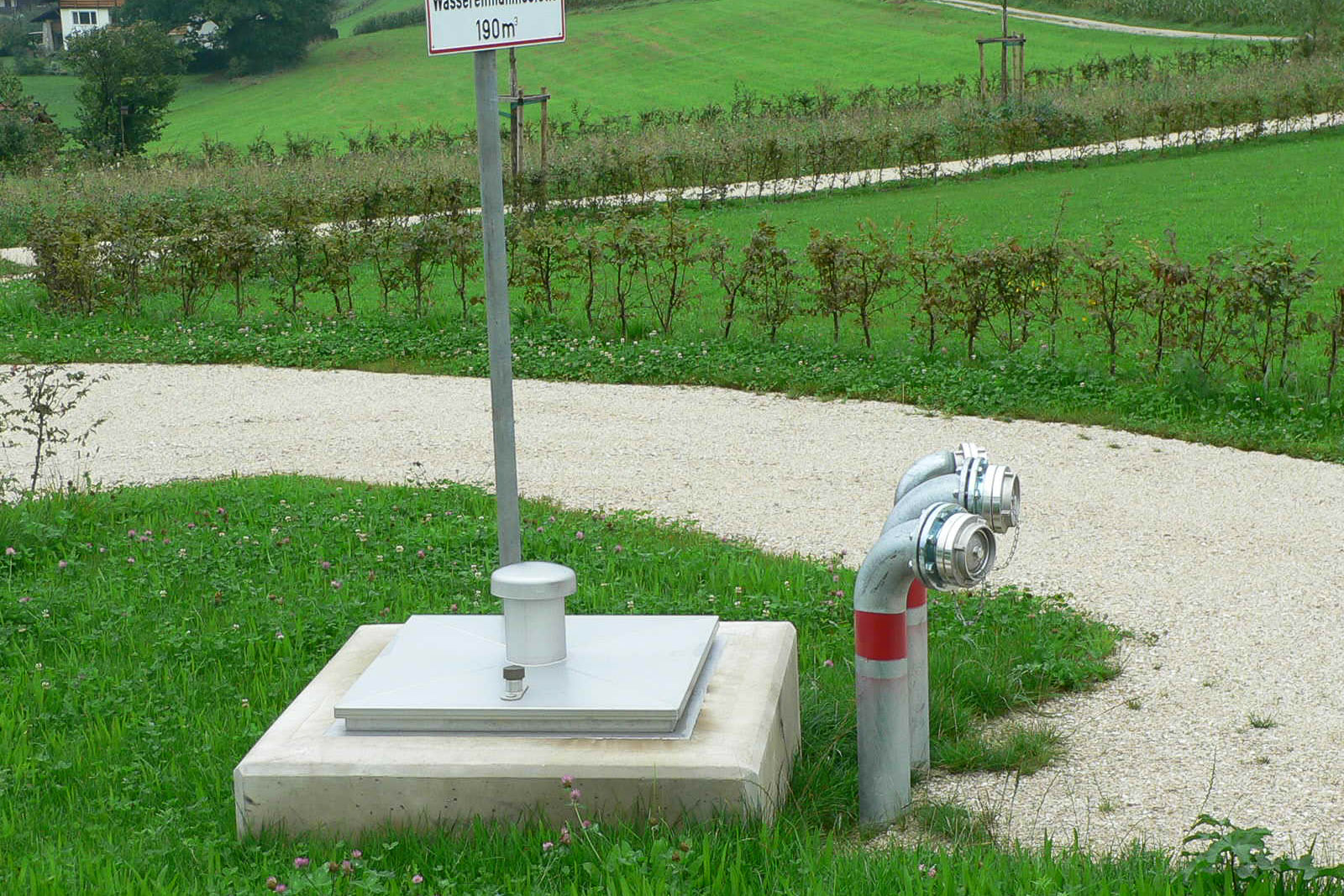 Fertiger Löschwasserbehälter