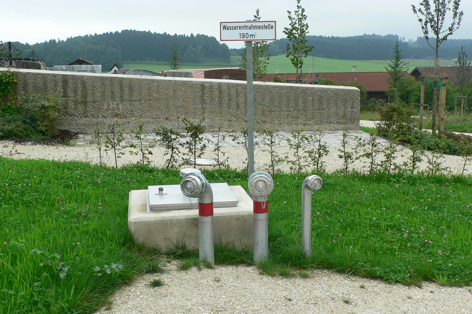 Fertiger Löschwasserbehälter