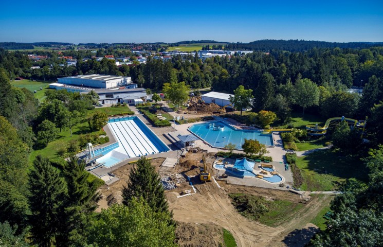 Teilgeneralsanierung Freibad Traunreut - Rohbaubeginn - September 2019