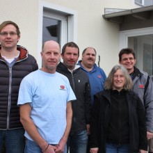 von links nach rechts: Martin Hofmeister, Rainer Oberhans, Erwin Lanzinger, Andreas Niederbuchner, Elke Seehuber, Bernhard Posch und Hans Hofmeister